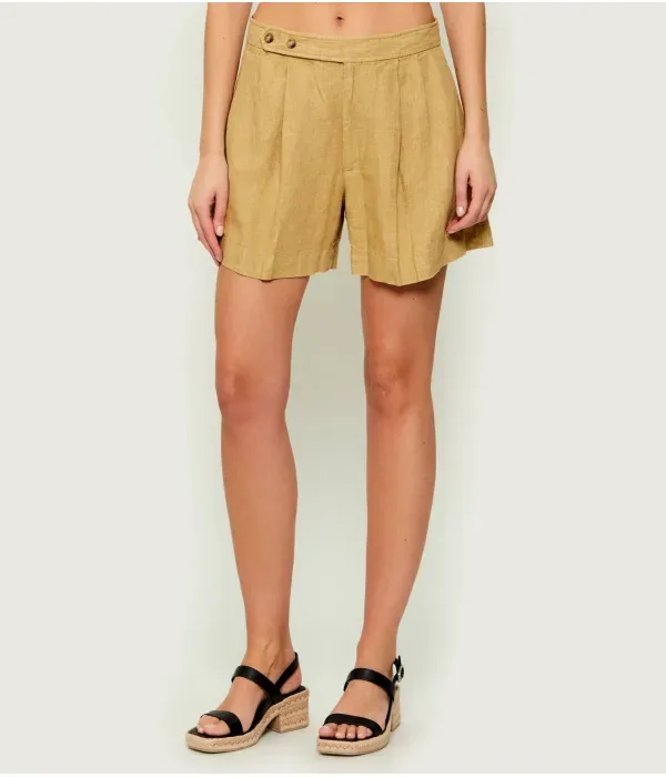 Льняные шорты relaxed fit Polo Ralph Lauren, бежевый