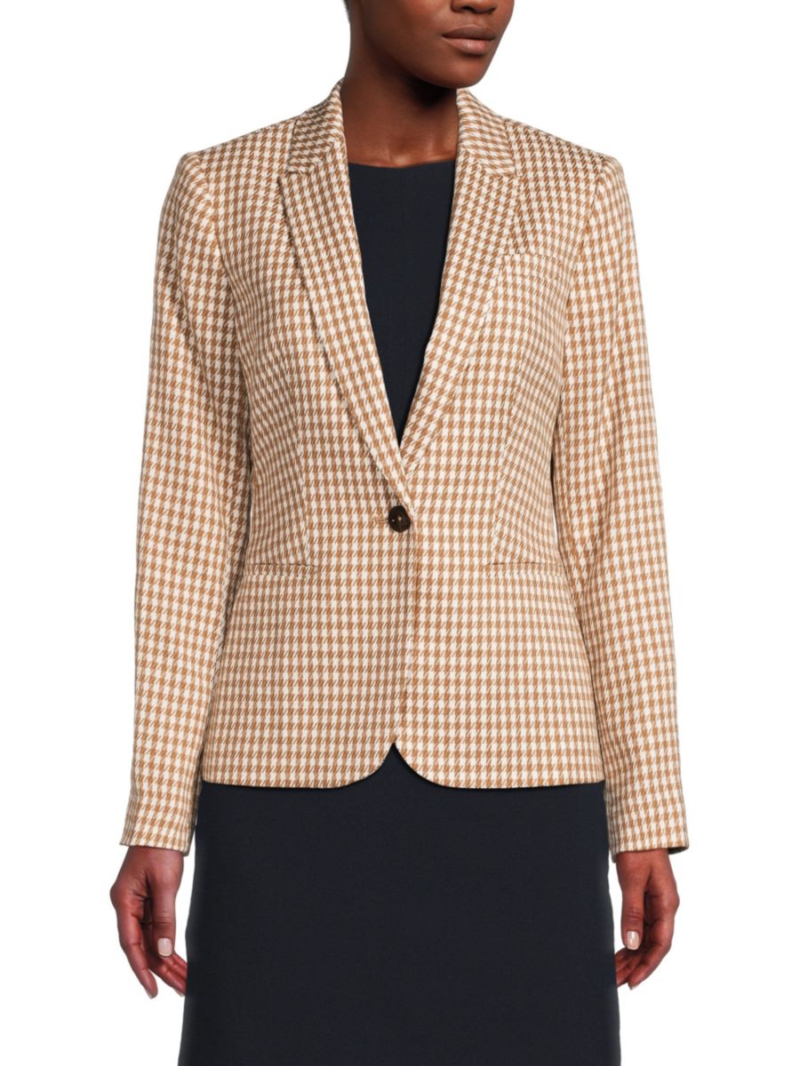 

Блейзер в ломаную клетку Tommy Hilfiger, цвет Tobacco Ivory