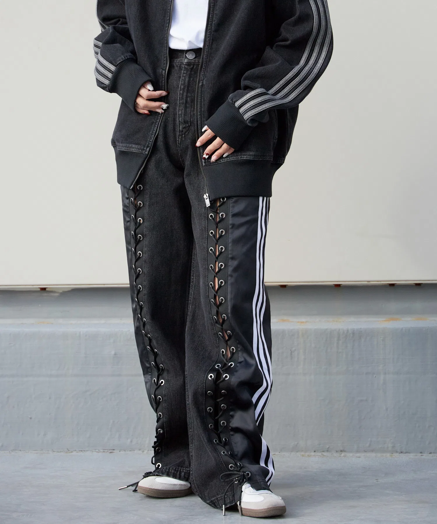 Джинсовые брюки adidas ORI DENIM FIREBIRD TP Baggy Fit Racing Denim Pants (весна/лето 2026)