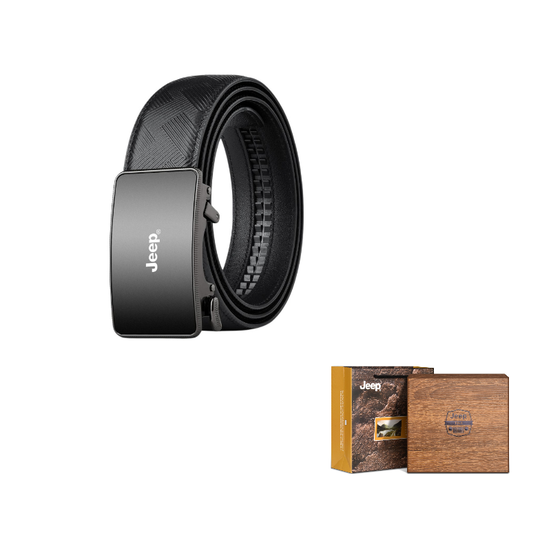 

Ремень мужской из натуральной кожи Top Grain, 3,5 см Jeep, черный