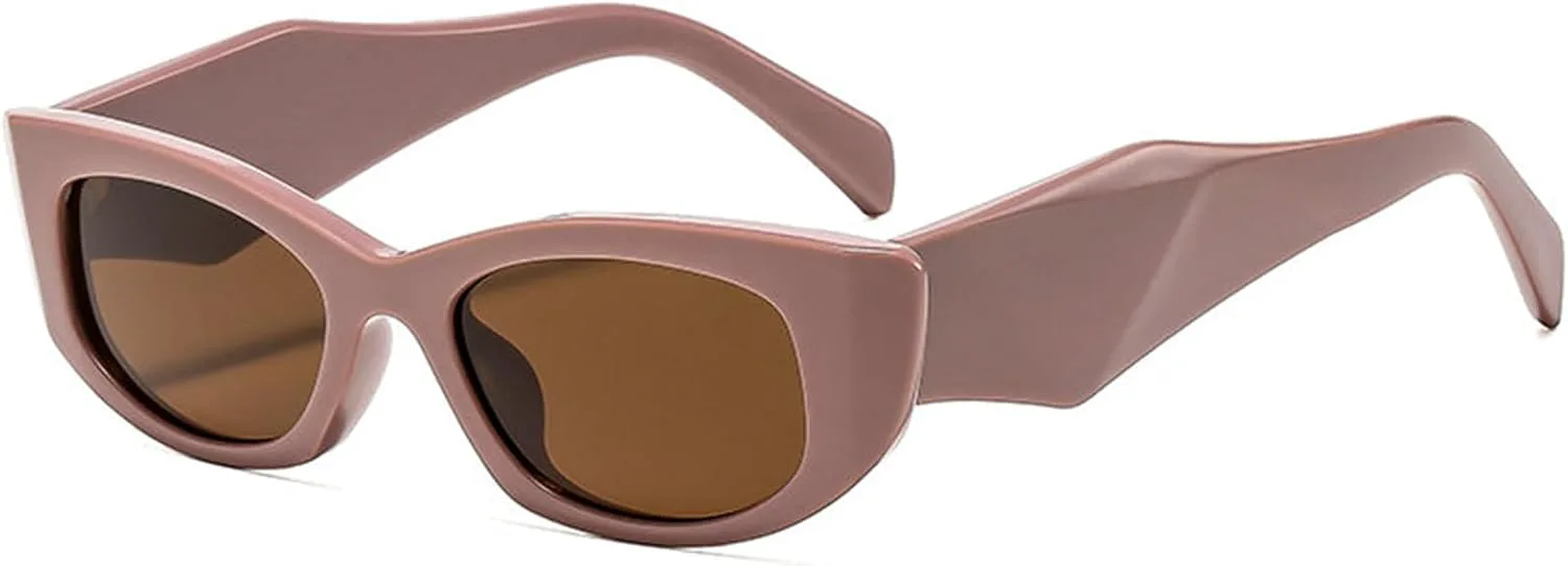 

Солнцезащитные очки Willochra Retro Narrow Cat Eye для женщин, винтажные маленькие квадратные солнцезащитные очки в стиле 90-х, плотные линзы, защита UV400, C4