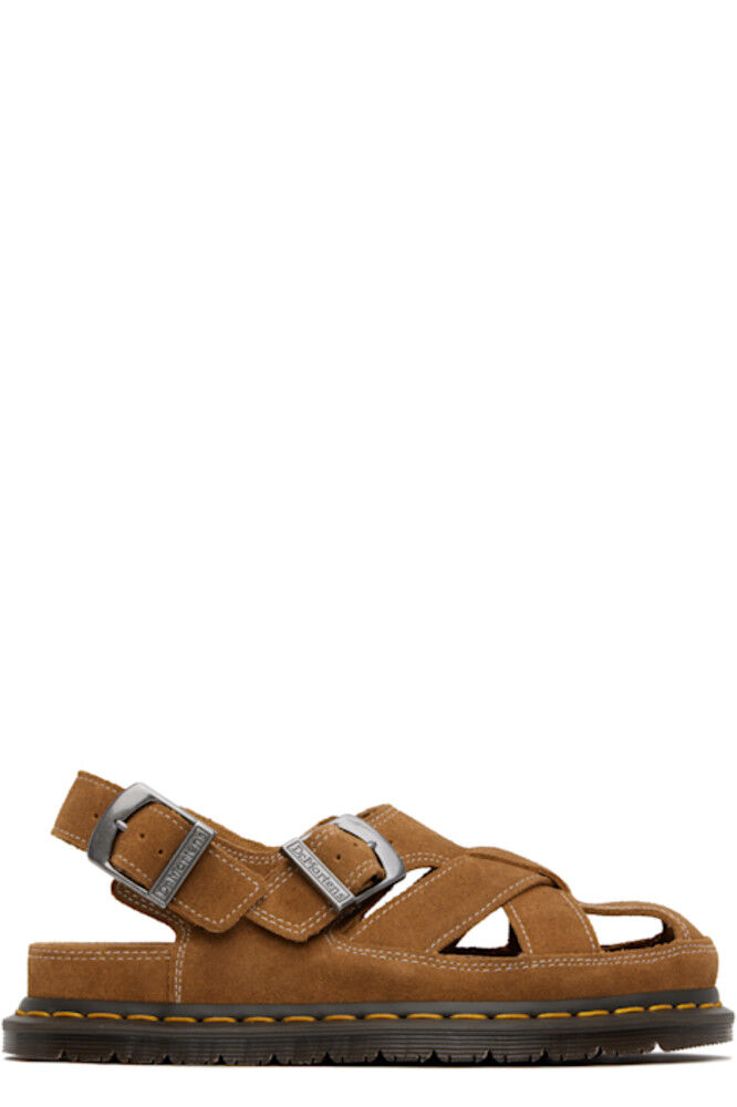 Замшевые сандалии Tan Archive Fisherman Dr. Martens