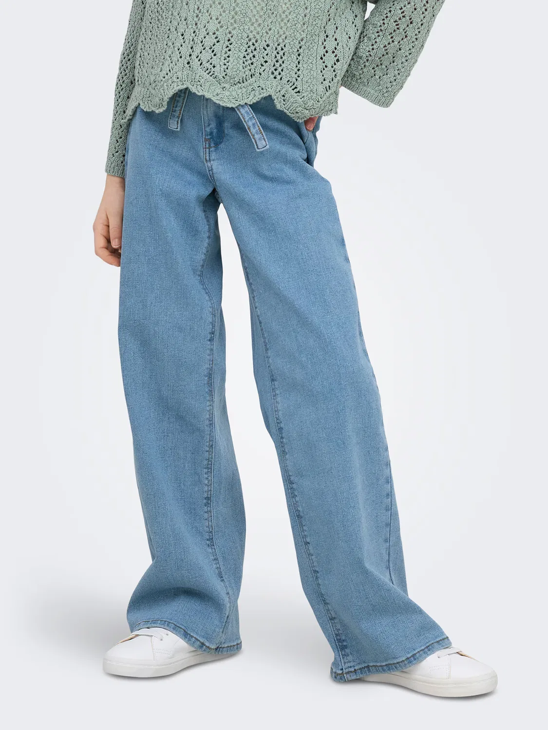 Широкие джинсы 'KOGFree' Only Girls, Blue Denim — фото 4