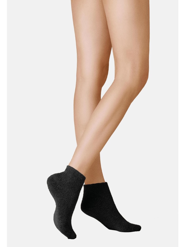 

Носки-кроссовки Homesocks без резиновых нитей черного цвета Kunert