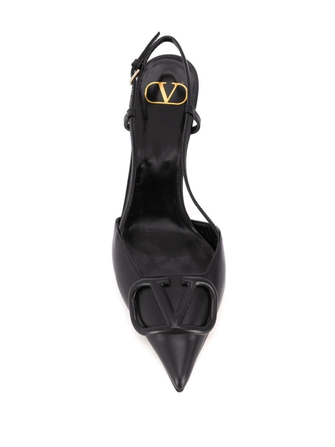 Valentino Garavani туфли с ремешком на пятке и логотипом VLogo Signature, черный — фото 4