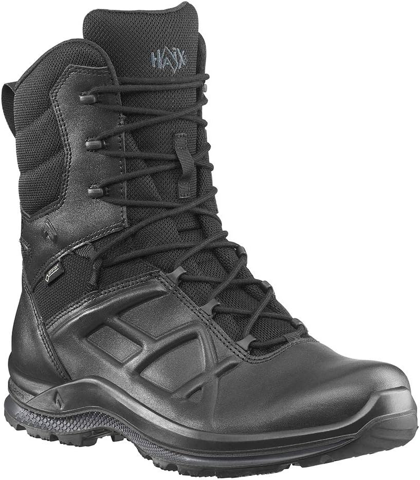 

HAIX Black Eagle Tactical 2.0 GTX с высоким боковым молнией - водонепроницаемые рабочие ботинки с противоскользящей подошвой, амортизирующей технологией и легким дизайном, отличные ботинки для полицейских