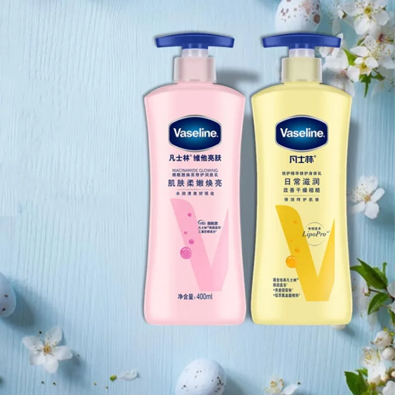 Vaseline Набор увлажняющего лосьона для тела с ниацинамидом, 400 мл + 400 мл, Two-Piece Set: Intense Moisturizing Body Lotion 100ml+Niacinamide Brightening Body Lotion 100ml — фото 4