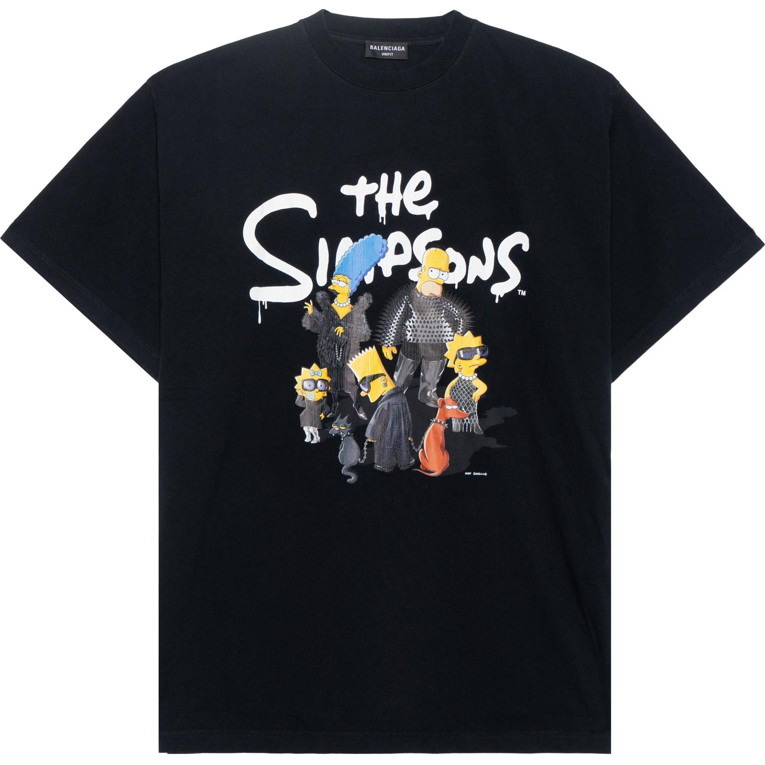 

Футболка X The Simpsons Oversize Balenciaga, черный