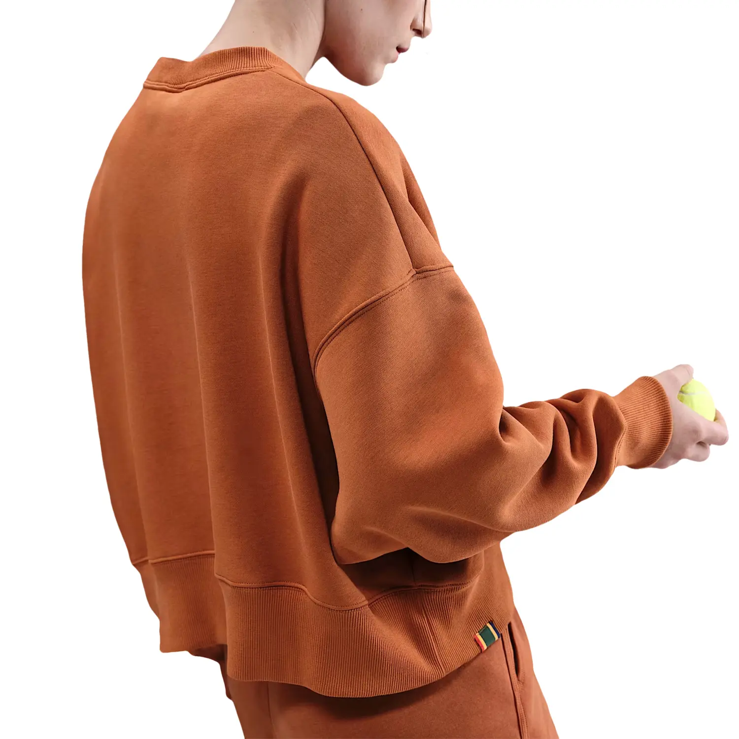 Женский оверсайз свитшот Court Heritage Phoenix Fleece с круглым вырезом Nike, красный — фото 3