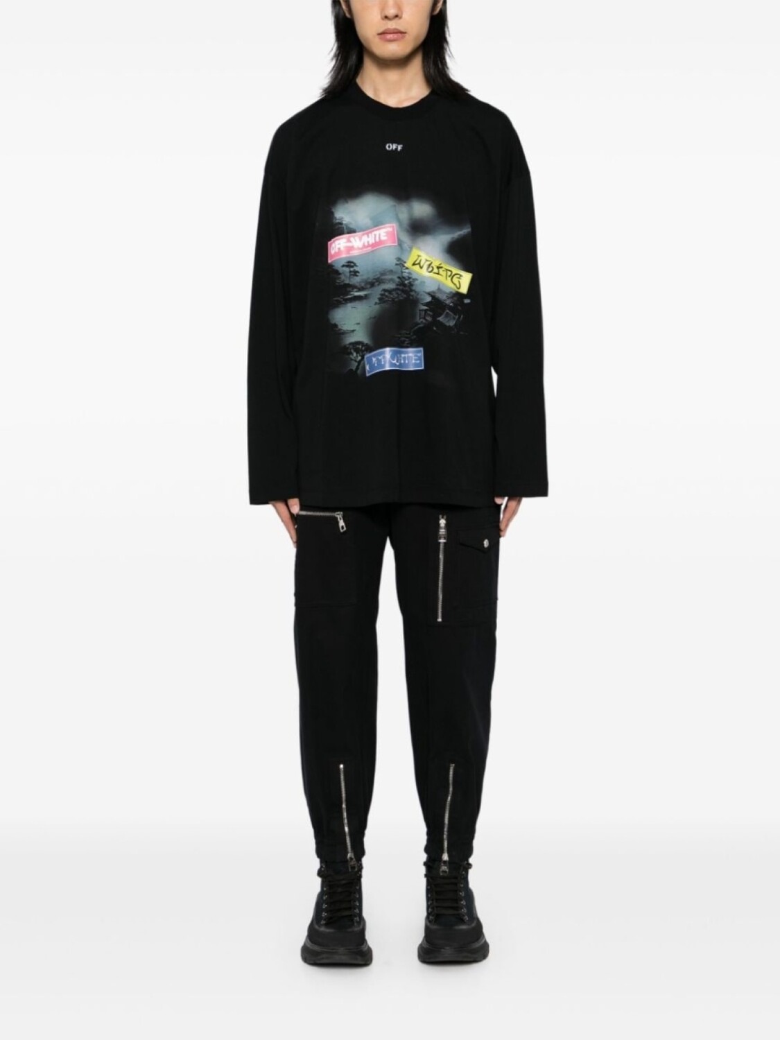 

Off-White футболка с принтом, черный