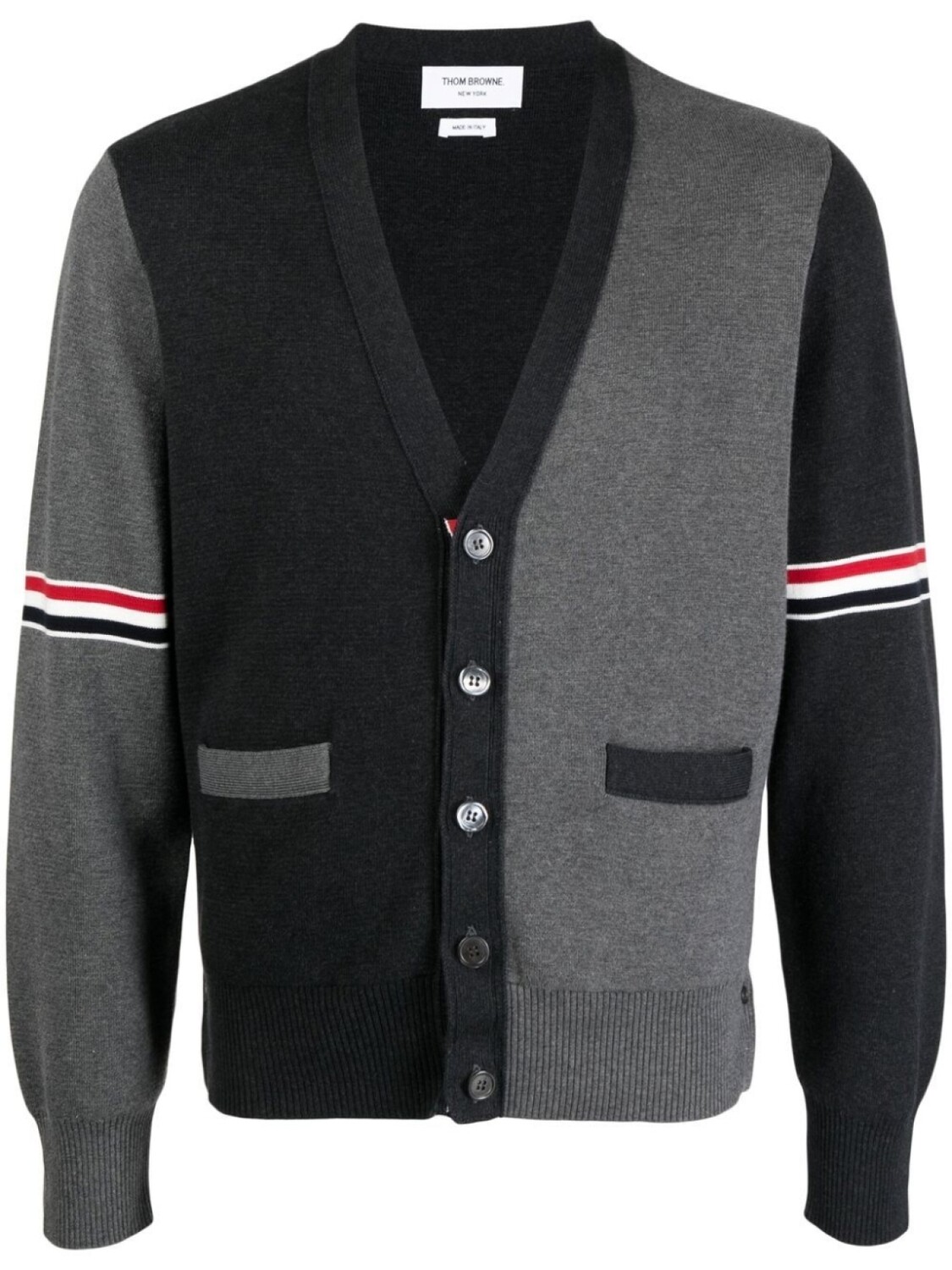 

Thom Browne кардиган в стиле колор-блок, серый