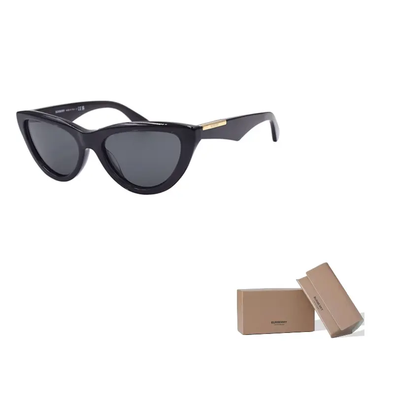 

Burberry Пластиковая оправа кошачий глаз женские солнцезащитные очки, Dark Gray