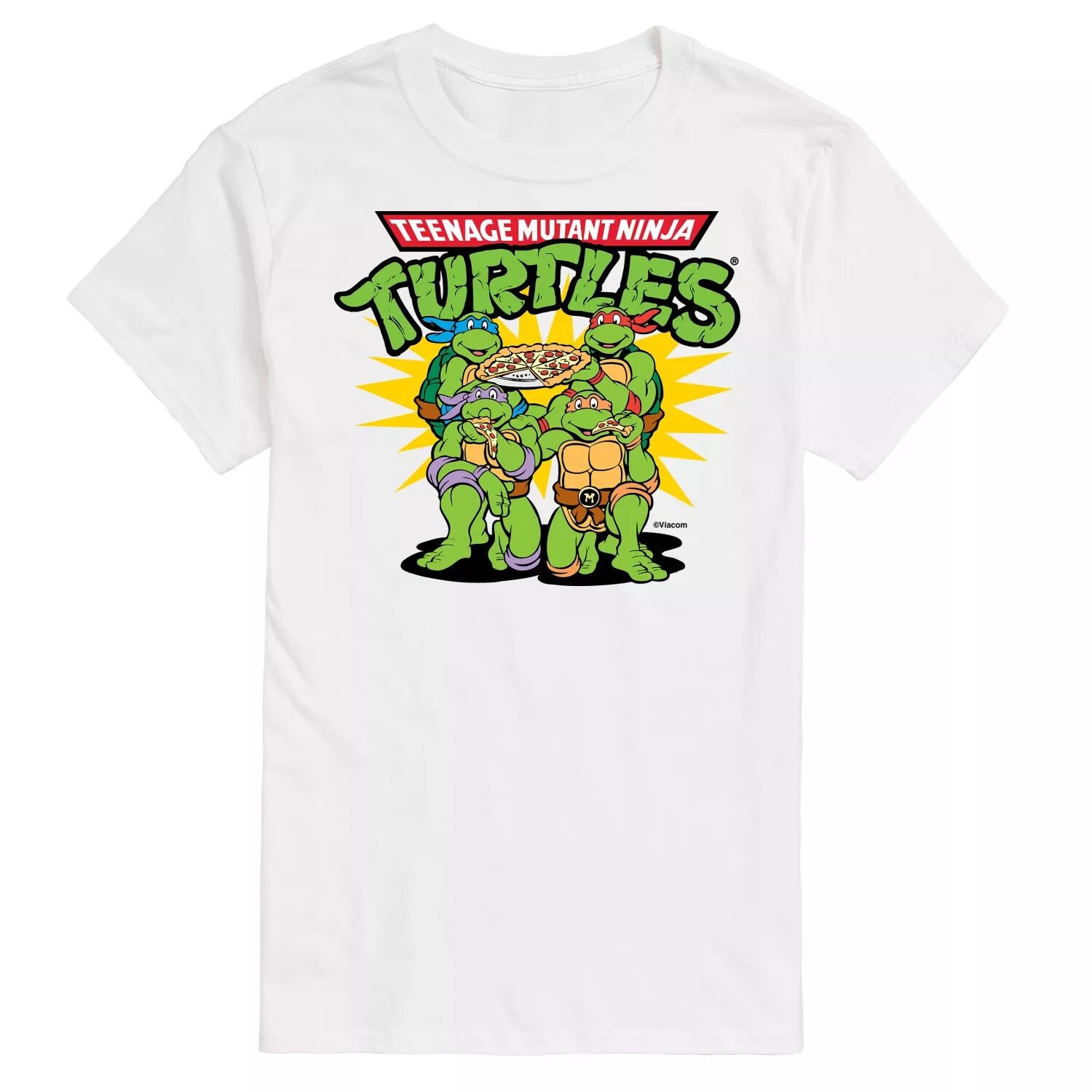 

Футболка с рисунком Big & Tall TMNT Pizza Dudes License, белый