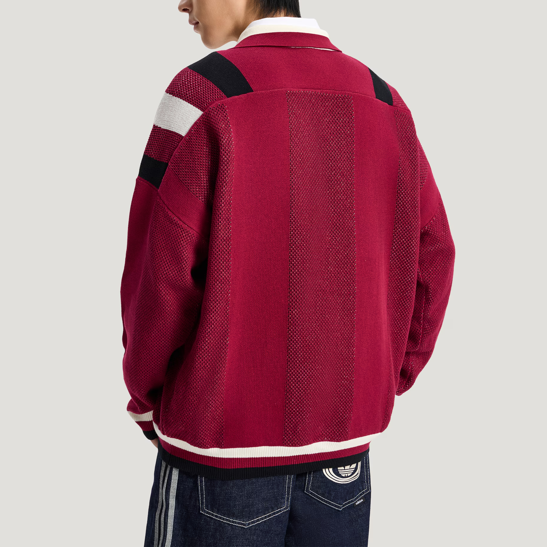 Толстовка SANTIAGO мужская Adidas Originals, ruins burgundy красный — фото 4