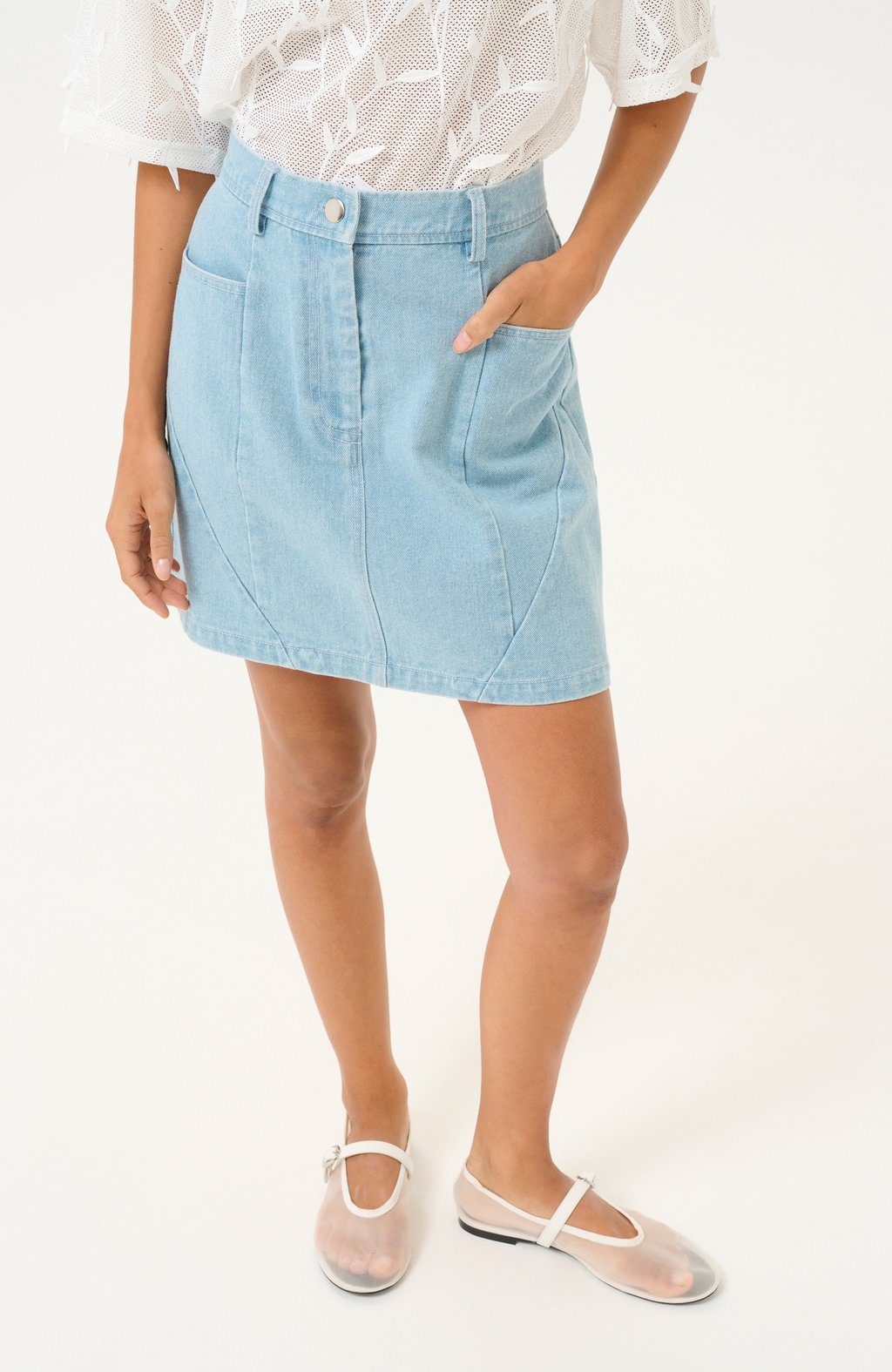 

Джинсовая юбка A-line skirt Karen by Simonsen, цвет Light Blue Denim