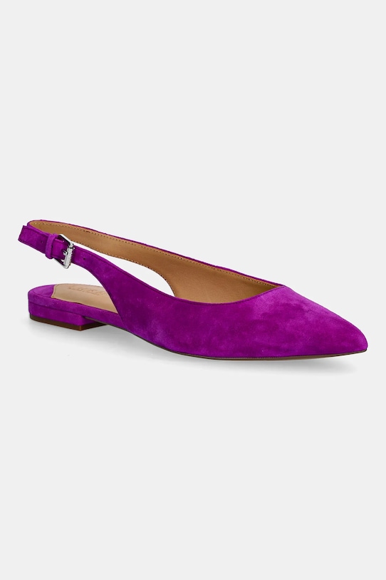 Балетки из нубука Londyn Slbck Lauren Ralph Lauren, фиолетовый