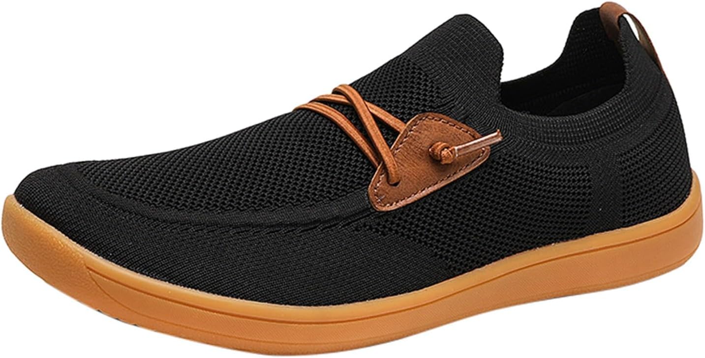 

Мужские босоножки без шнурков Кросс-тренер Обувь для тренажерного зала Повседневные кроссовки с широкой носочной частью Для ходьбы и бега Generic, черный