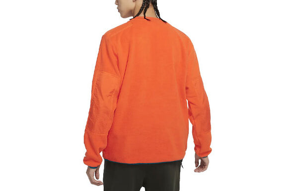 Толстовка cny chinese new year's edition therma-fit logo embroidered loose fleece sports round neck pullover orange Nike, оранжевый — фото 2