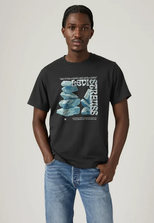 Футболка свободного кроя с принтом ss Levi'S, Abstract Rock Formation Jet Black