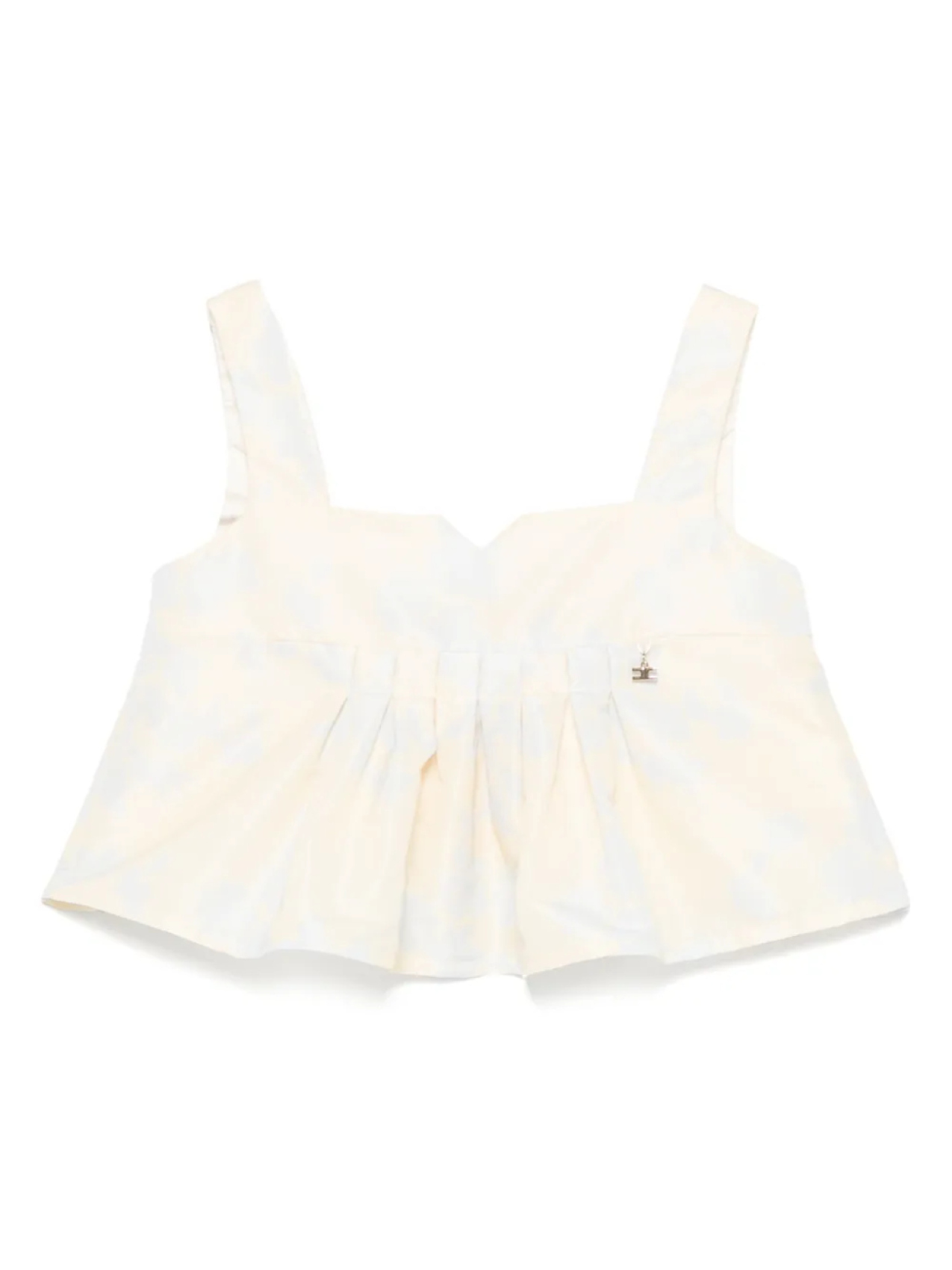 

Топ с цветочным принтом Elisabetta Franchi La Mia Bambina, желтый