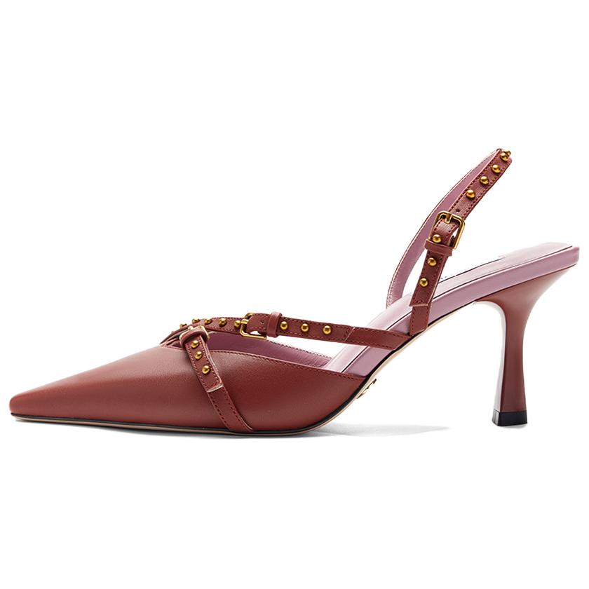 NINE WEST Женские белые туфли на высоком каблуке в насыщенном ржавом оттенке, цвет Rich Rusty Color
