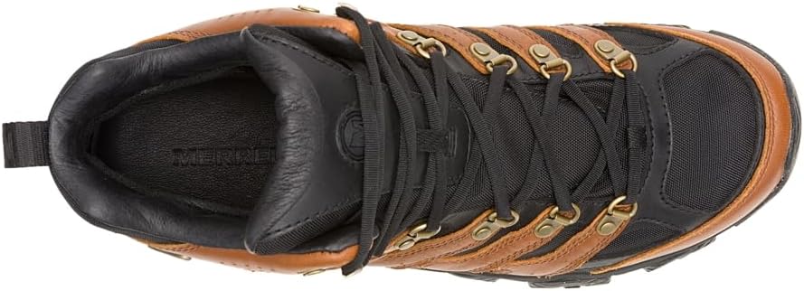 Мужские ботинки Merrell Moab 3 Luxe Leather Mid водонепроницаемые, черный/коричневый — фото 3