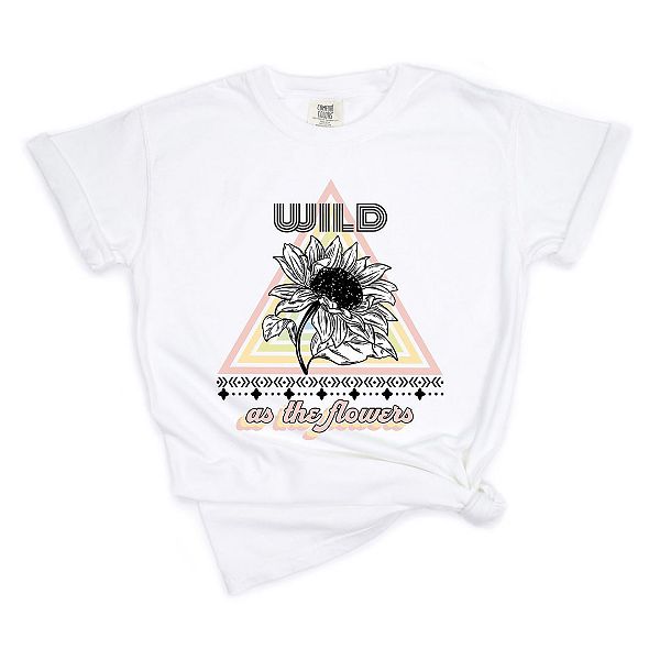 

Футболка Wild as the flowers garment dyed Simply Sage Market, White