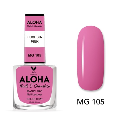 

Лак для ногтей Magic Pro 15 мл - Mg 105 / Фуксия-розовый Aloha Nails & Cosmetics