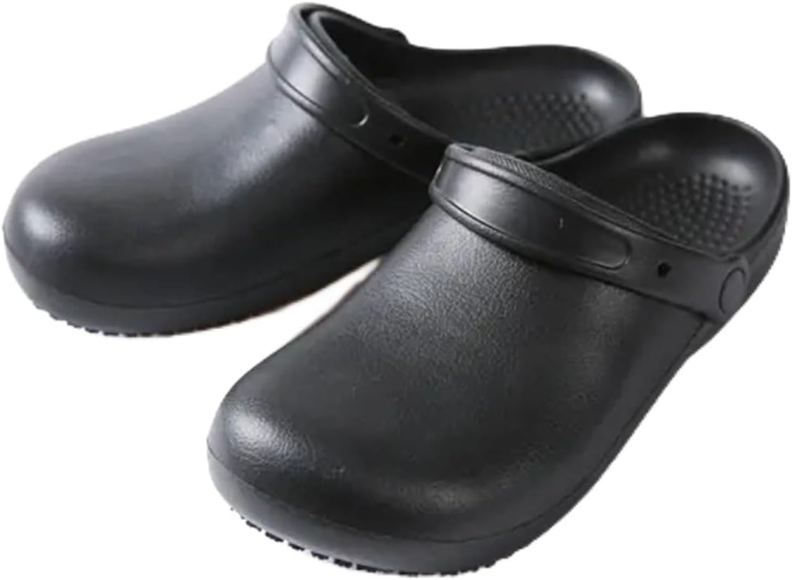 

Унисекс бистро сабо, садовые сабо с противоскользящей подошвой, водостойкая рабочая обувь, обувь для работы на кухне в отеле (Цвет: черный, Размер: 9.5, 27.5 см) Nonbill