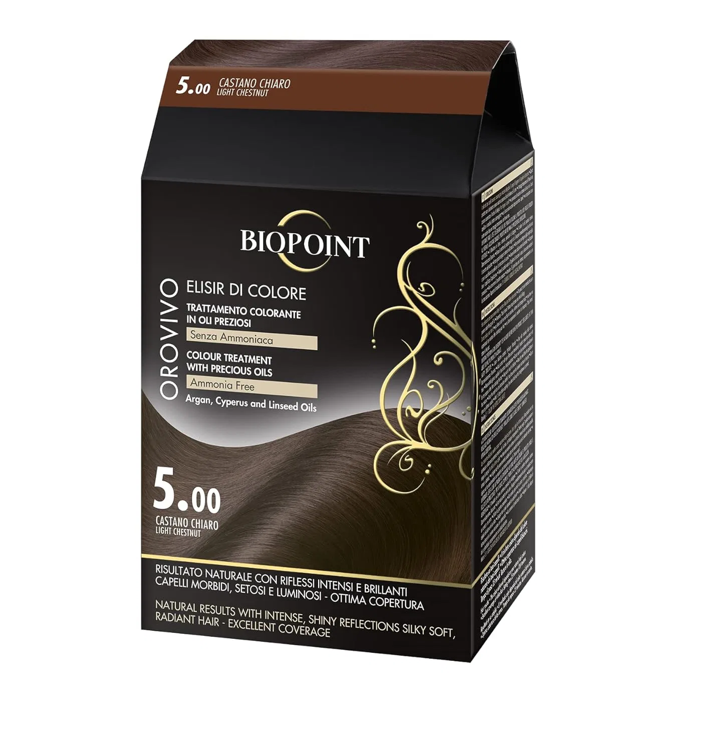Набор для окрашивания волос BIOPOINT OROVivo 5.00 Castano Chiaro Biopoint