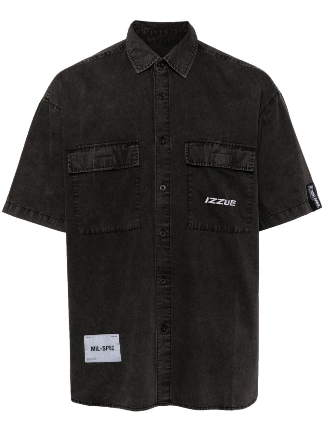 

Футболка с застегнутым воротником izzue, серый