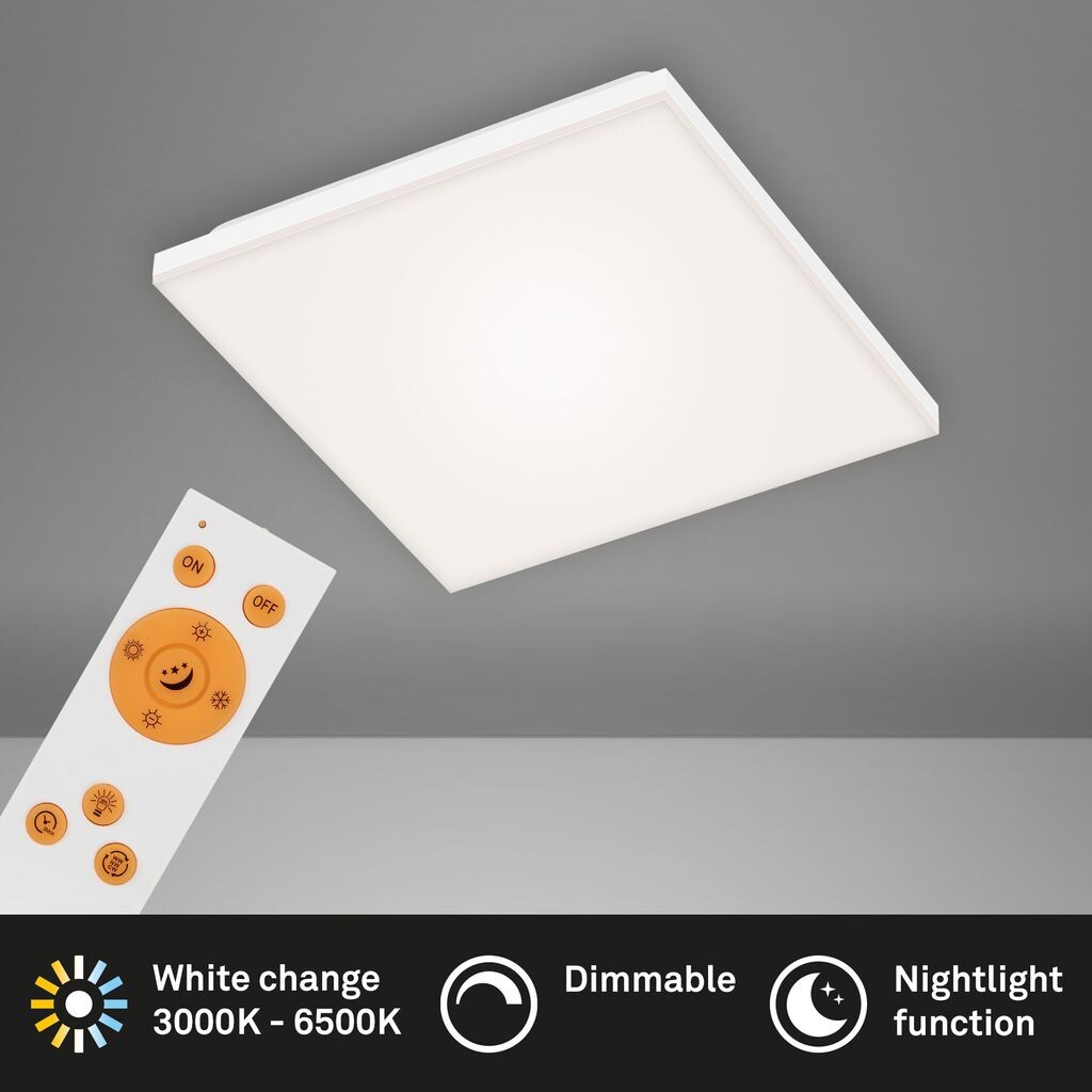 

Светодиодная панель CCT BRILONER LIGHTS FRAMELESS, 12 Вт, 1600 лм, IP20, белая, пластик-металл, диммируемая, с пультом, CCT, 29,5 х 29,5 х 7 см, белый