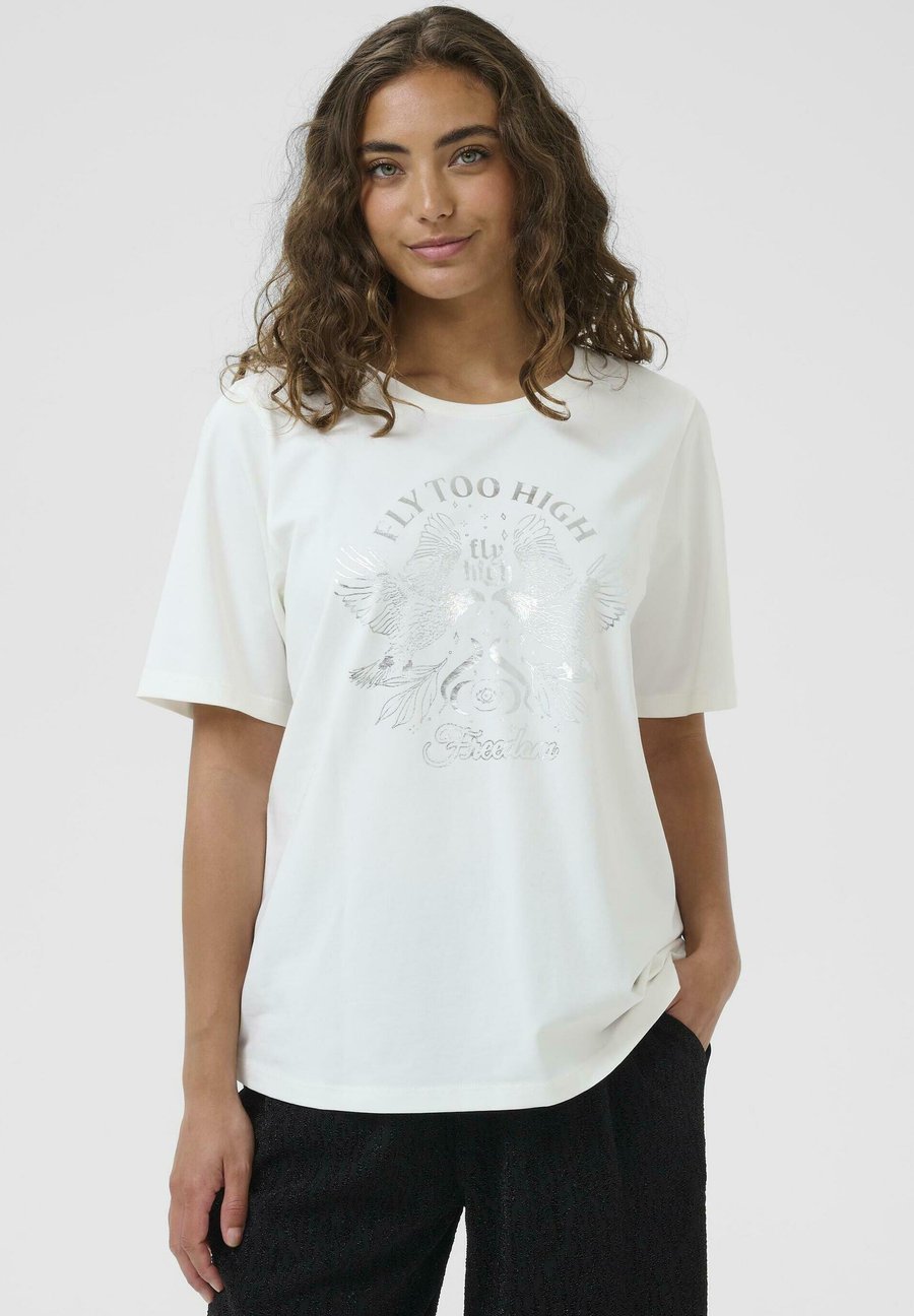 

Футболка Culture TAYA GITH, Spring Gardenia/Off-White, Белый, Футболка Culture TAYA GITH, Spring Gardenia/Off-White