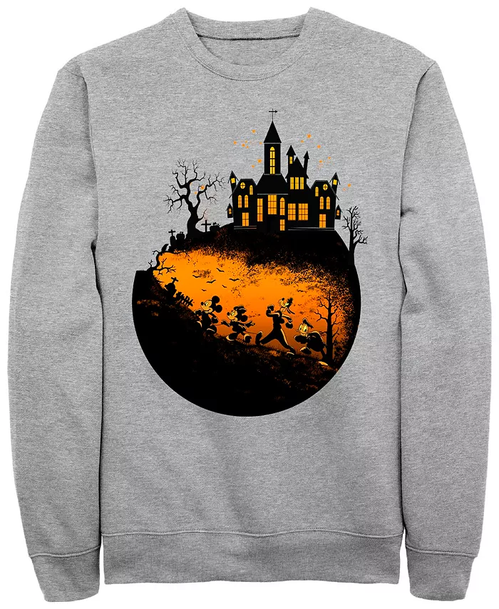 

Мужской флисовый худи Mickey Classic Mickeys Haunted Halloween Crew Fifth Sun, серый