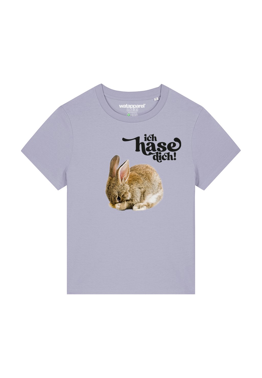 

Футболка с принтом ICH HASE DICH watapparel, сиреневый
