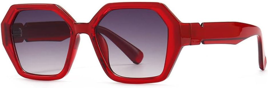 

Ретро-многоугольные разноцветные солнцезащитные очки для женщин, солнцезащитные очки с защитой от УФ-излучения UV400 для мужчин, градиентные солнцезащитные очки LANGSER, Red Gray