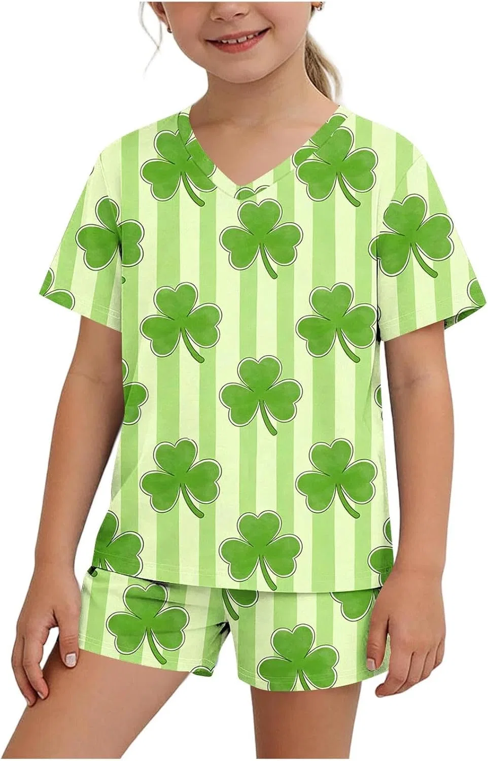 Детский спортивный костюм Zzalalana, 2 предмета: футболка и шорты, Mint Green3