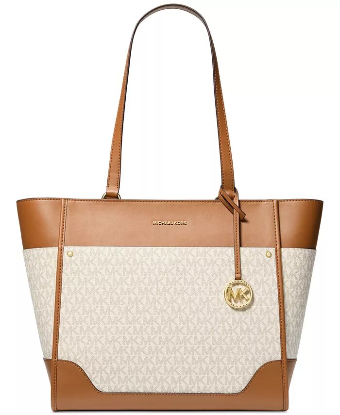 

Сумка-тоут Harrison Extra Large Top с застежкой-молнией Michael Kors, белый