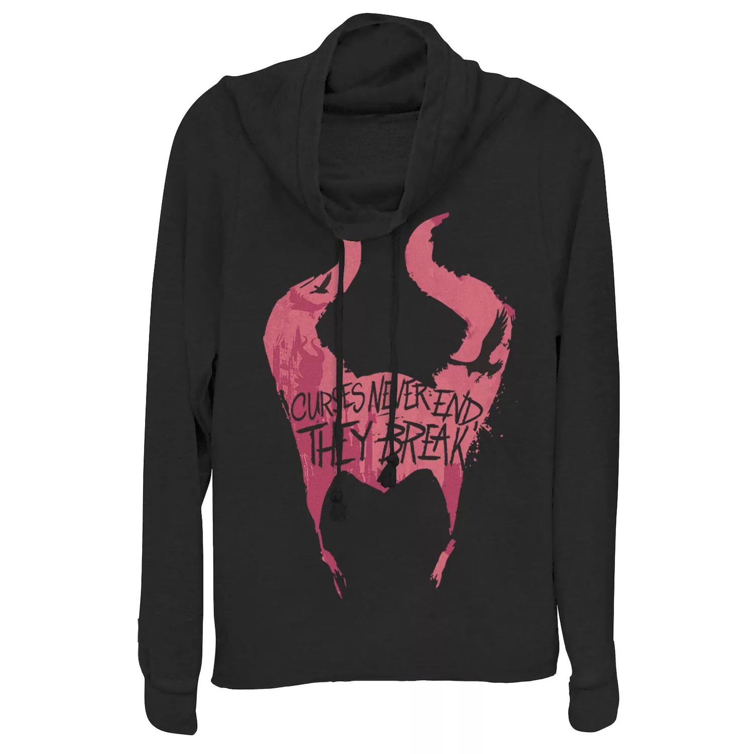 

Толстовка с рисунком «Mistress Of Evil Curses Never End Horns» Disney Maleficent Juniors Licensed Character