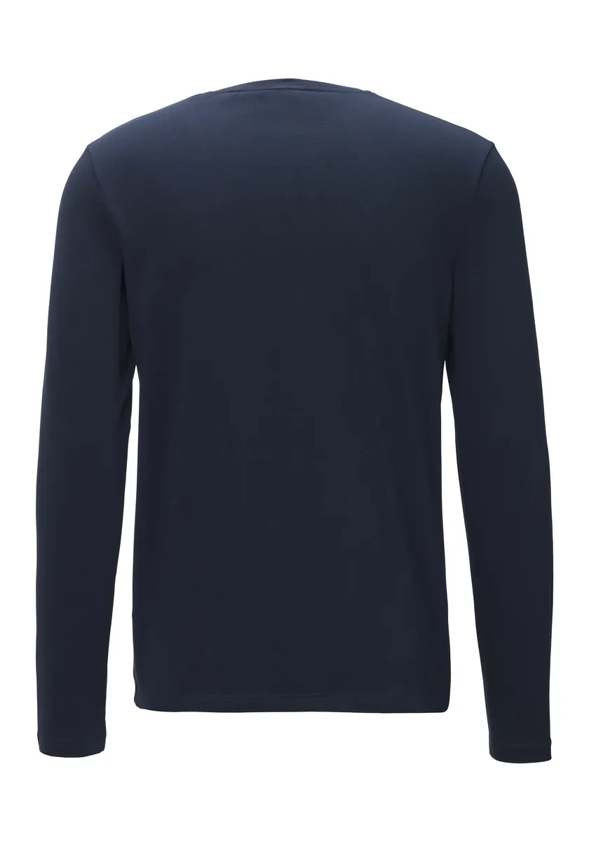 Рубашка BOSS с длинными рукавами "Mix&Match LS-Shirt R", с вышивкой BOSS на груди, синий — фото 2
