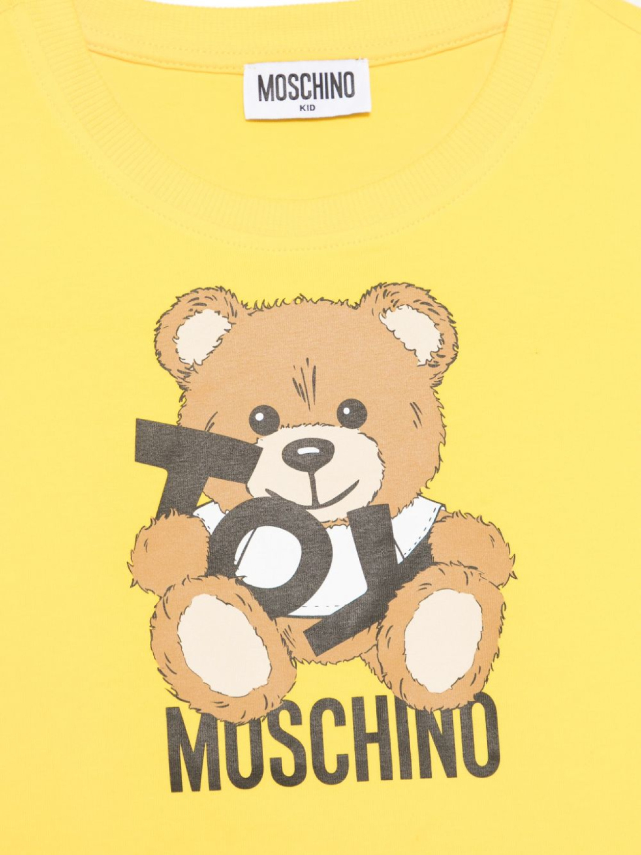Moschino Kids футболка с принтом Teddy Bear, желтый — фото 3