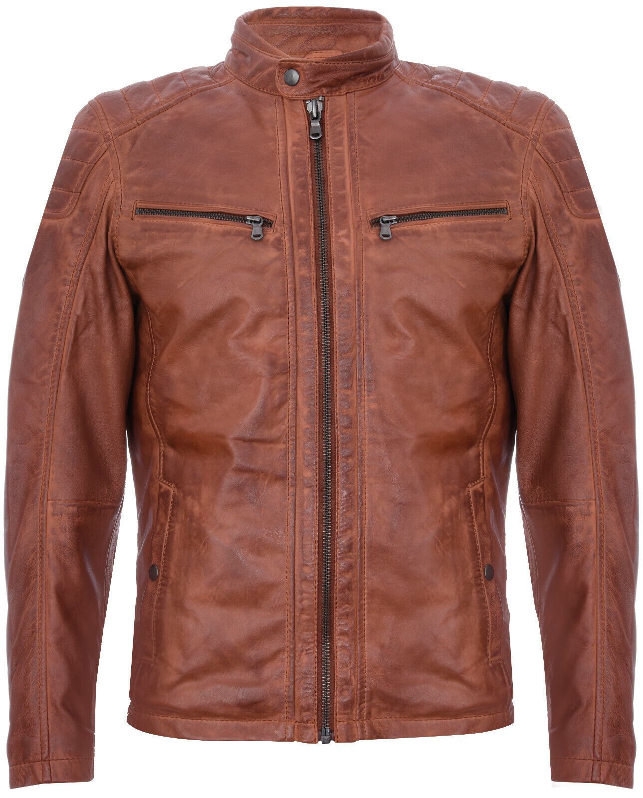 

Куртка кожаная Infinity Leather на молнии, коричневый