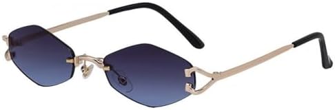 

Женские солнцезащитные очки без оправы, классические панк-очки, металлические оправы, очки для женщин и мужчин, защита от ультрафиолета UV400 MTZJH, C3 Gun Double Gray