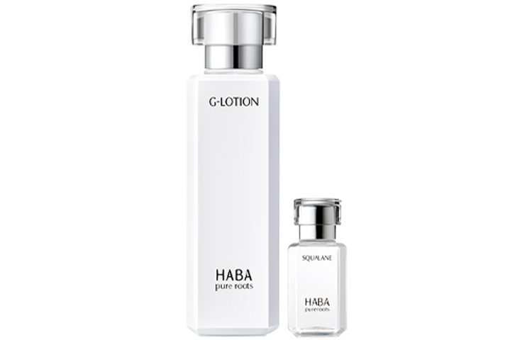 Набор для ухода за кожей squalane pure beauty oil + hydrating softening lotion g lotion: увлажняющий, смягчающий, успокаивающий HABA, Softener 180ml + beauty oil 15ml — фото 2