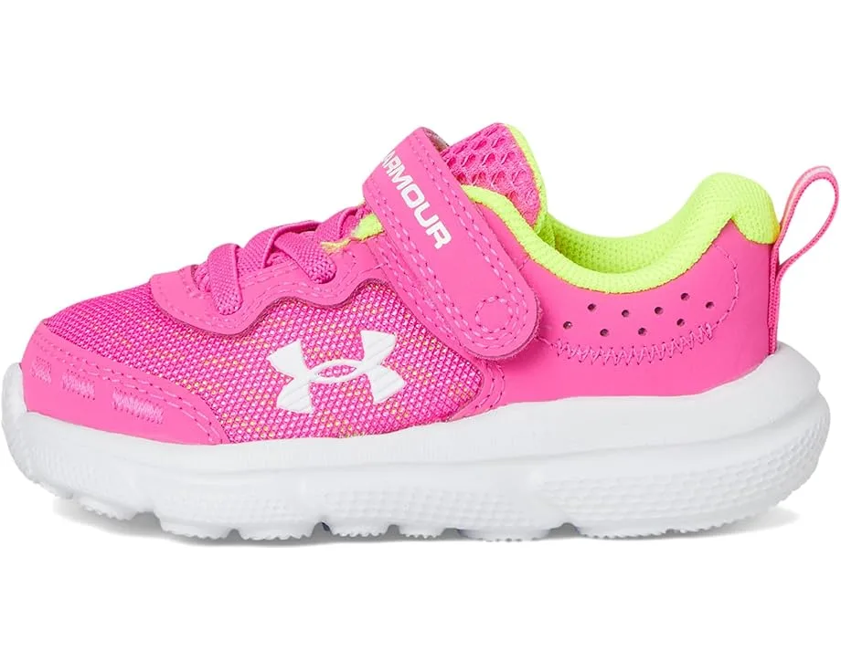 Кроссовки Under Armour Kids Assert 10 Alternate Closure Sneakers (Toddler), Rebel Pink/High Vis Yellow/White — фото 4