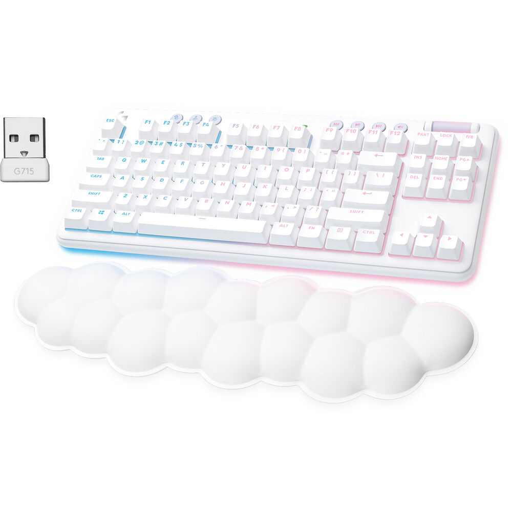 

Беспроводная механическая игровая клавиатура Logitech G G715 LIGHTSPEED (белый туман, переключатели GX Brown)