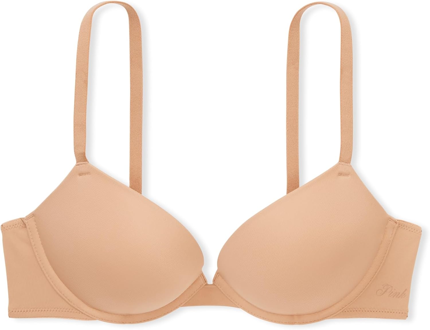 Бюстгальтер Victoria's Secret Pink Wear Everywhere Super Push Up, бежевый — фото 3