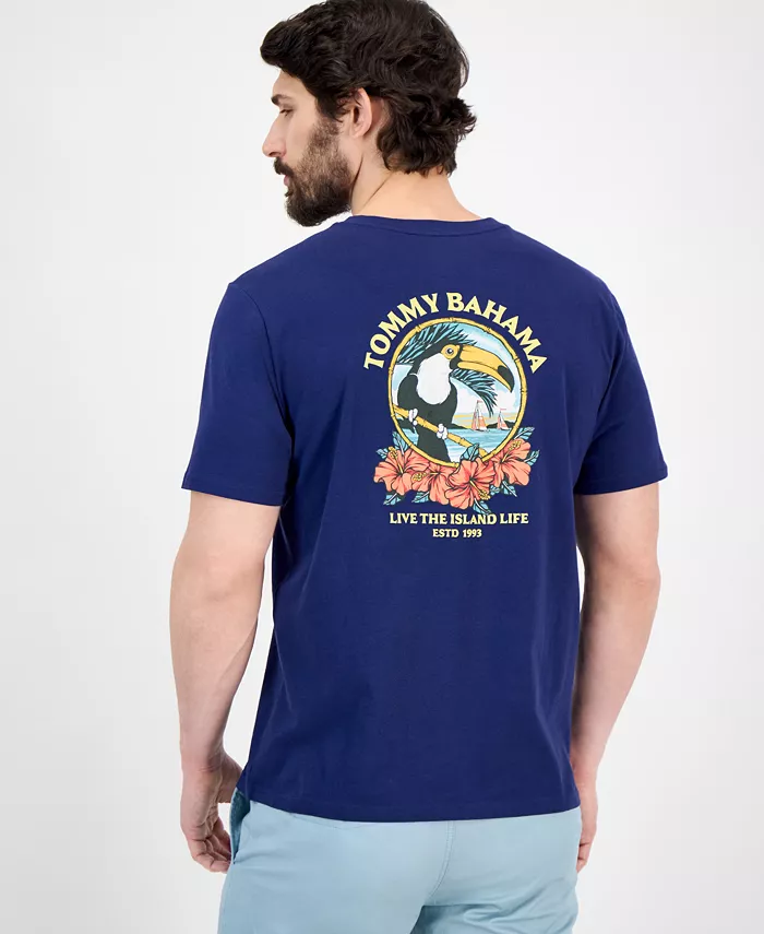 

Мужская футболка Toucan Life с графическим принтом Tommy Bahama, синий