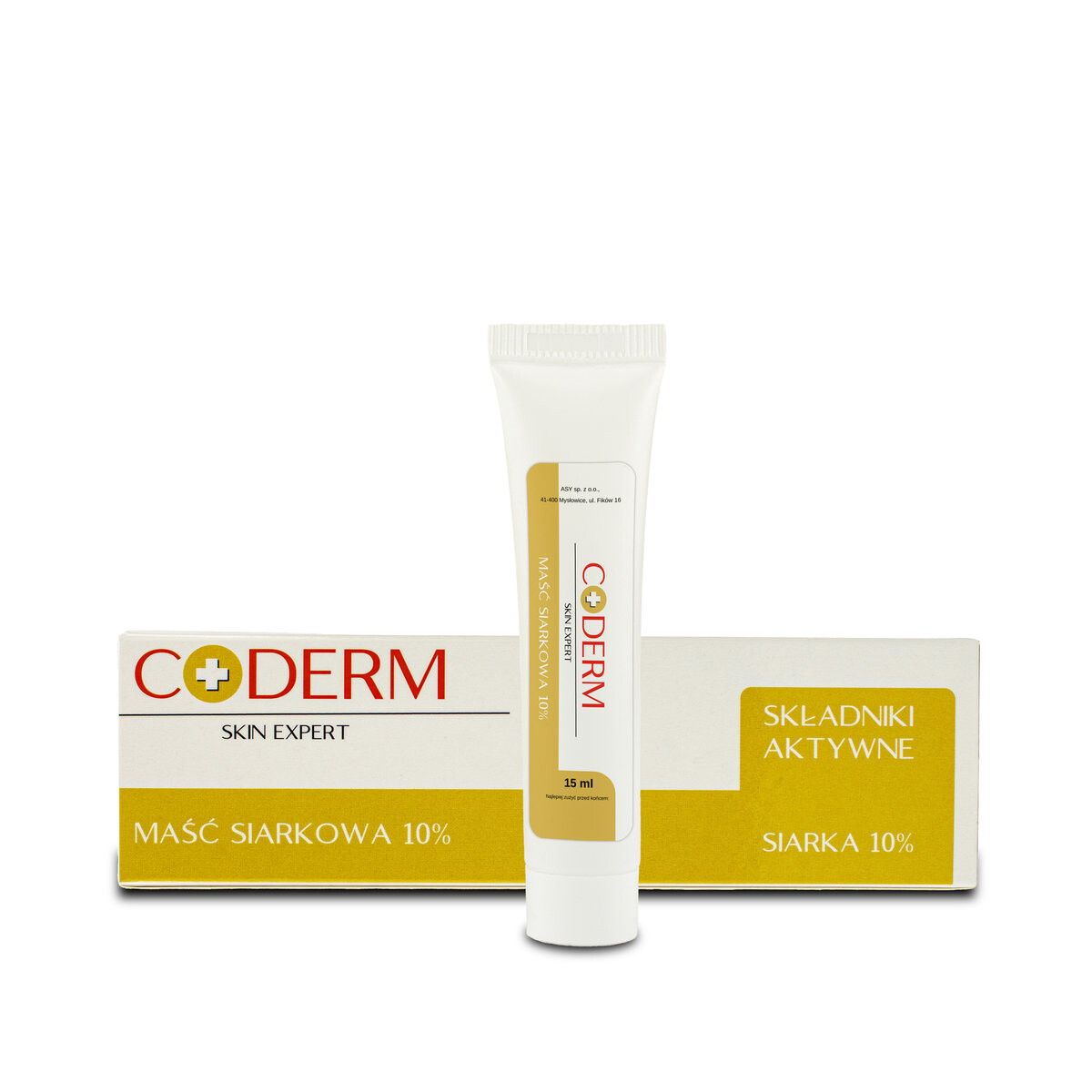 

Кодерм серная мазь от чесотки, микозов, прыщей, 15 мл CODERM