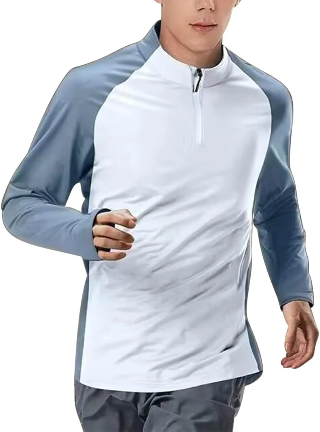 

Футболка с длинным рукавом Color Block для мужчин Quarter Zip Pullover